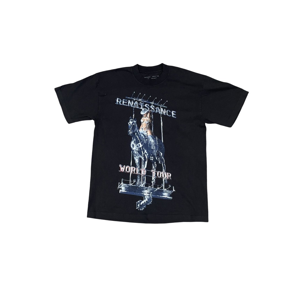 Beyonce Renaissance World Tour 2023 T-Shirt Black Graphic Concert Tee Large